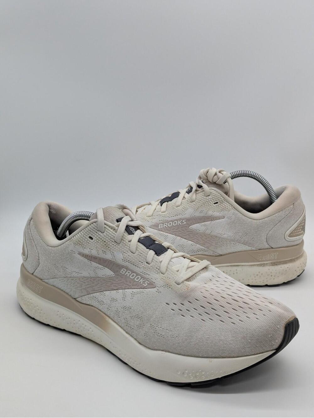 Brooks Ghost 16 Running Shoes White Mesh Sneakers 1104181D164 - Mens Size 12 D